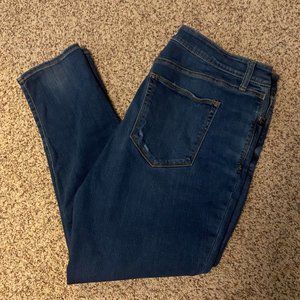 Arizona Jean Co Mid Rise Jegging - Size 19 - Medium Wash, Distressed at Knees
